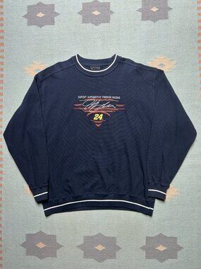 Vintage 90s crewneck sweatshirt Jeff Gordon 24 nascar racing pullover blue large